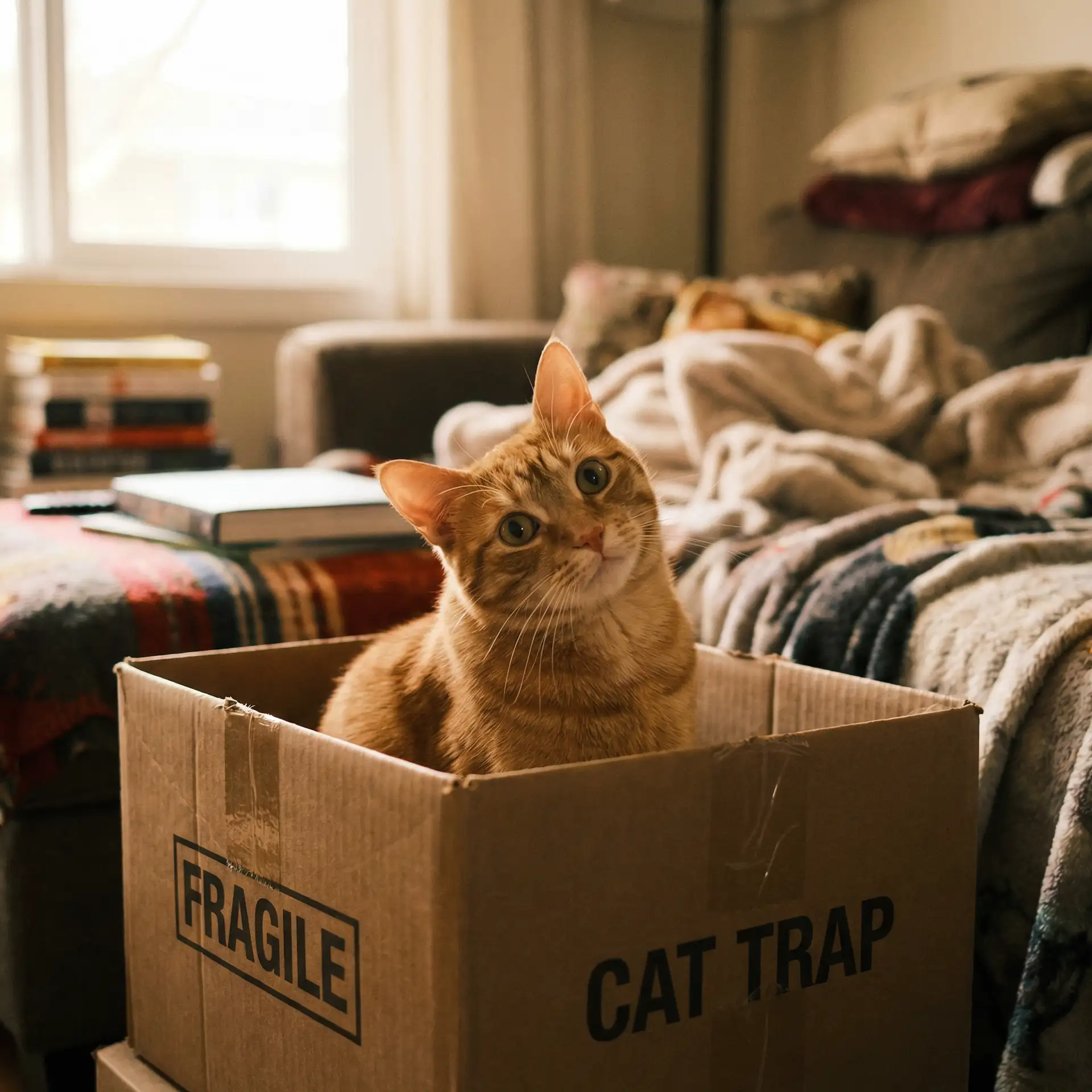 橘猫躲在纸箱里 - 一二三四在线观看免费中文视频
